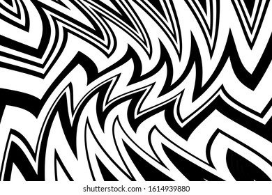 Trendy pattern with zigzag. Business vector template. Ethnic ornament print. Creative artistic background. Psychedelic style background, zig zag pattern. Fantasy cover. Textile print design.