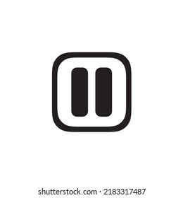 Icono de moda pauze app en estilo plano aislado en fondo blanco. 
Icono para la presentación, folleto, catálogo, afiche, libro, revistas y aplicaciones.
Ilustración del vector, EPS10.