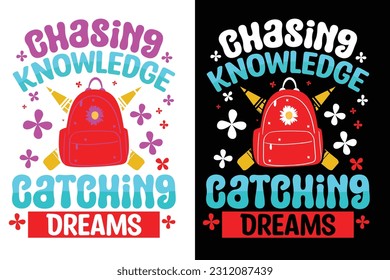 Trendy and Personalized T-Shirt Designs for Students and Teachers. Back to school t shirt design vector.