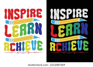 Trendy and Personalized T-Shirt Designs for Students and Teachers. Back to school t shirt design vector.