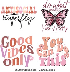 Trendy Phrases Quotes Vector Design Vol-1