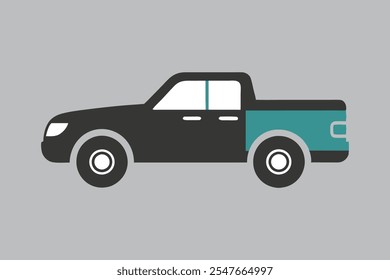 Trendy Pickup Truck icon vector art illustration.