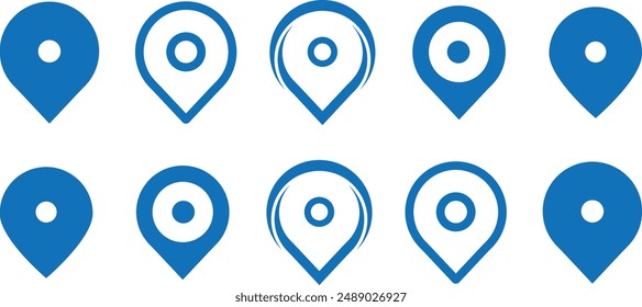 Trendy pin map symbol design vector. Abstract location icon design. Set of pin icon