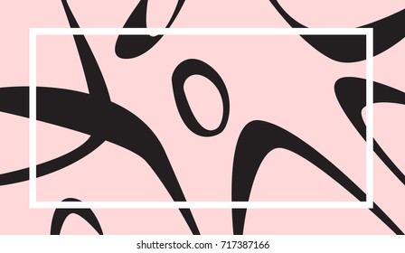 Trendy pink background with frame.