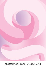 Trendy trendy pink stripes minimalistic vector background