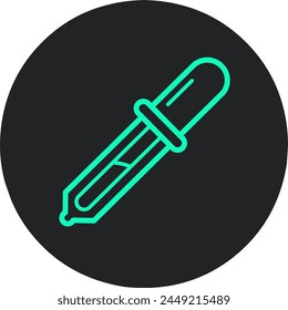 Trendy pipette icon, minimalist concept