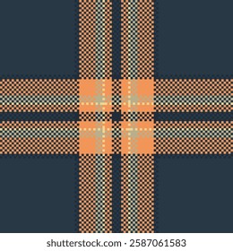 Trendy plaid design featuring vibrant hues and stylish grid symmetry. Excellent for cozy textiles, trendy scarves, or decorative tablecloths with seasonal appeal.