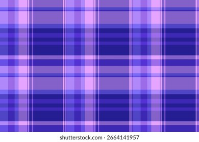 Trendy plaid pattern in cool blues and purples. Modern, seamless texture great for backgrounds, textiles, web design, or abstract art projects.