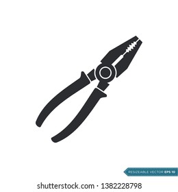 Trendy Pliers Icon Vector Template