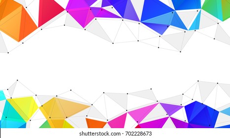 Trendy Polygonal abstract banner or background with copy space. For your creative technology project. Vector illustration.