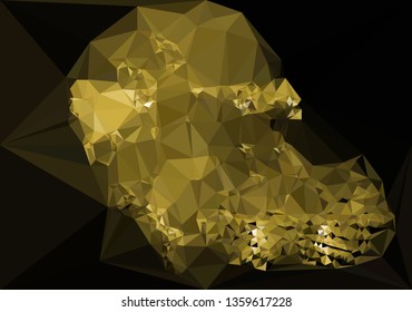 Trendy polygonal background with abstract mosaic pattern. Blank space for text.