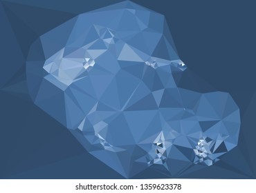 Trendy polygonal background with abstract mosaic pattern. Blank space for text.