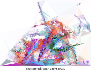 Trendy polygonal background with abstract mosaic pattern. Blank space for text.