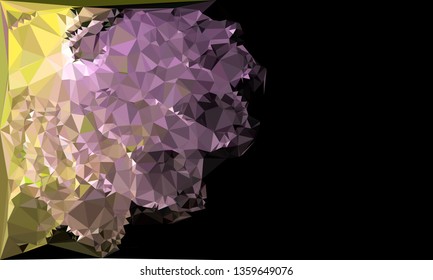 Trendy polygonal background with abstract mosaic pattern. Blank space for text.