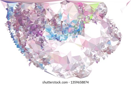 Trendy polygonal background with abstract mosaic pattern. Blank space for text.