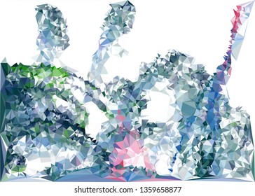 Trendy polygonal background with abstract mosaic pattern. Blank space for text.
