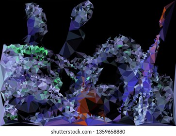 Trendy polygonal background with abstract mosaic pattern. Blank space for text.