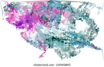 Trendy polygonal background with abstract mosaic pattern. Blank space for text.
