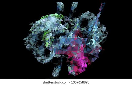 Trendy polygonal background with abstract mosaic pattern. Blank space for text.