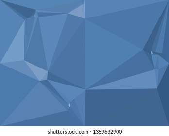 Trendy polygonal blue background with abstract mosaic pattern. Blank space for text.