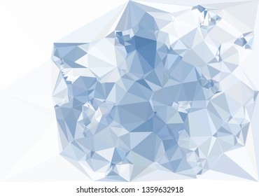 Trendy polygonal blue background with abstract mosaic pattern. Blank space for text.
