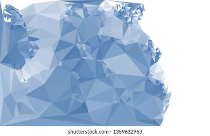 Trendy polygonal blue background with abstract mosaic pattern. Blank space for text.