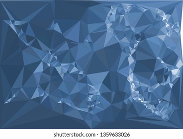 Trendy polygonal blue background with abstract mosaic pattern. Blank space for text.