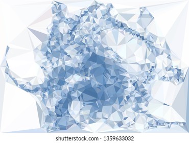 Trendy polygonal blue background with abstract mosaic pattern. Blank space for text.
