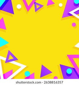 Trendy Pop Triangle Pattern – Colorful and Cute Summer Background Design