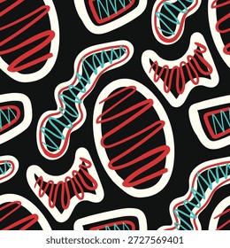 A moda pop-art inspirou um padrão perfeito para impressão de moda.
