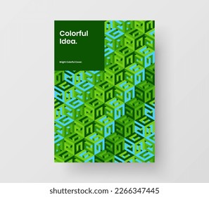 Trendy poster vector design illustration. Clean geometric pattern company cover template.