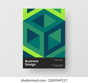 Trendy Präsentation A4 Design Vektorkonzept. Modernes Mosaikmuster-Pamphlet-Layout.