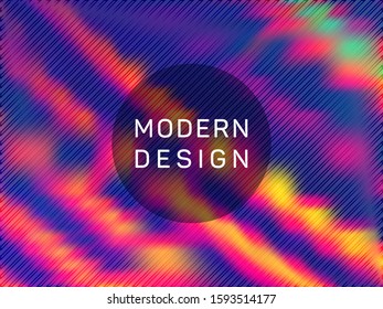 Trendy presentation holographic gradient vector template. Liquid abstract blur splashes backdrop. Digital gradient holographic background for presentation.