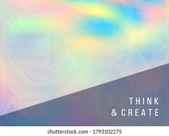 Plantilla vectorial holográfica de presentación de moda. La tarjeta de visita desdibujó el fondo holo. Fondo holográfico de gradiente elegante para la presentación.