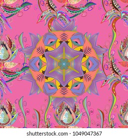 Trendy print. Beautiful pattern for decoration and design. Watercolor seamless pattern bouquet of flowers. Toned. Exquisite pattern of watercolor sketches of the flower.