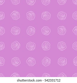 Trendy print. Beautiful pattern for decoration and design. Vintage, retro. Exquisite pattern for design of watercolor sketches of the flowers. Seamless monochrome pattern with pink roses.