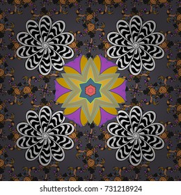 Trendy print. Beautiful pattern for decoration and design. Vintage. Exquisite pattern of watercolor sketches of the flower. Watercolor seamless pattern.