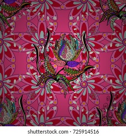 Trendy print. Exquisite pattern of watercolor sketches of the flower. Watercolor seamless pattern. Beautiful pattern for decoration and design. Vintage.