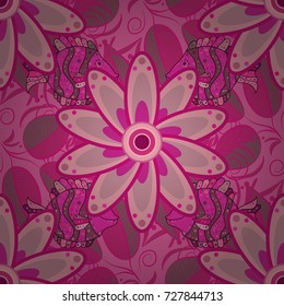 Trendy print. Exquisite pattern of watercolor sketches of the flower. Beautiful pattern for decoration and design. Vintage. Watercolor seamless pattern.