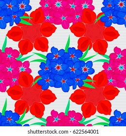 Trendy print on a gray background. Watercolor seamless pattern with flowers. Beautiful pattern for decoration and design. Exquisite pattern with flowers in vintage style.