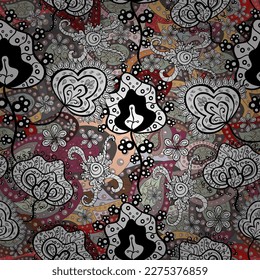 Trendy print. Vector illustration. Beautiful pattern for decoration and design. Vintage. Watercolor seamless pattern. Exquisite pattern of watercolor sketches of the flower.