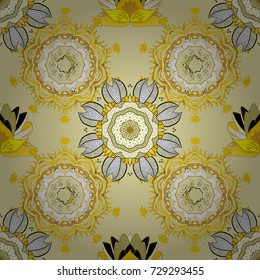 Trendy print. Vintage. Exquisite pattern of watercolor sketches of the flower. Vector illustration. Beautiful pattern for decoration and design. Watercolor seamless pattern.