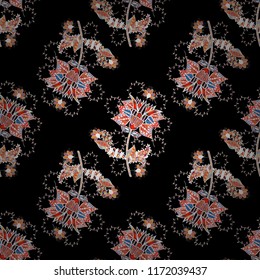 Trendy print. Watercolor seamless pattern bouquet of flowers. Beautiful pattern for decoration and design. Exquisite pattern of watercolor sketches of the flower. Toned.