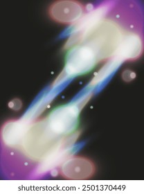Diseño de marco de prisma de moda con elemento de luz de color. El borde estético brillante del Vector puede utilizar el diseño de la foto de las redes sociales del Web. 