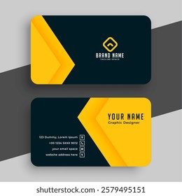 trendy professional business card template a perfect stationery vector