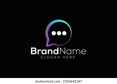 Trendy and Professional chat bubble and Chatting logo design vector template