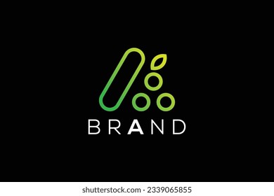 Trendy and Professional letter A abstract fruit logo design vector template