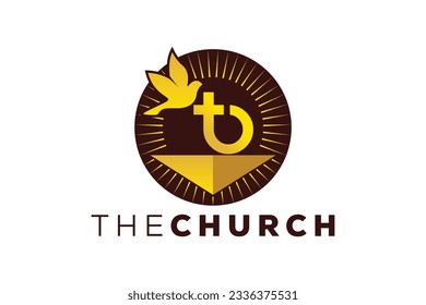 Trendy and Professional letter B church sign Christian and peaceful vector logo