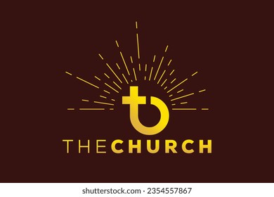 Trendy and Professional letter B church sign Christian and peaceful vector logo design