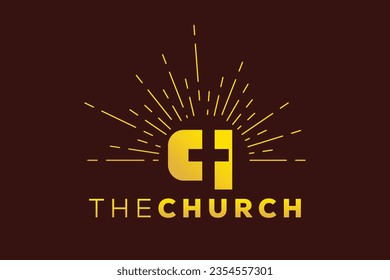 Trendy and Professional letter C church sign Christian and peaceful vector logo design